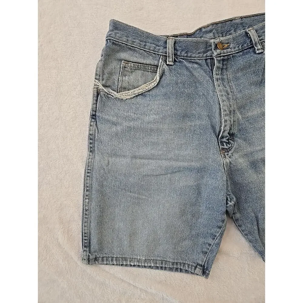 Wrangler Vtg 90s Authentic Western Denim Shorts Mens Sz 36 Jorts Workwear USA